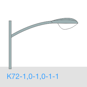 К72-1,0-1,0-1-1 консольный однорожковый кронштейн